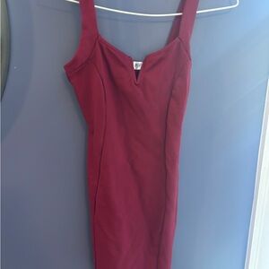Elegant Burgundy Dress